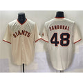 San Francisco Giants #48 Pablo Sandoval Cream AmberGomez 2024 Home Limited Stitched Jersey