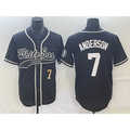 Chicago White Sox #7 Tim Anderson Number Black AmberGomez Cool Base Stitched Jersey