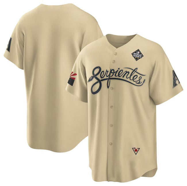 Arizona Diamondbacks Blank Gold AmberGomez 2023 World Series City Connect Cool Base Stitched Jersey