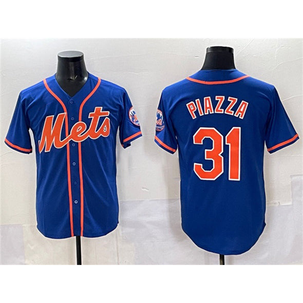 New York Mets #31 Mike Piazza Blue AmberGomez Cool Base Stitched Jersey