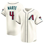 Arizona Diamondbacks #4 Ketel Marte Cream AmberGomez Home Limited Player Jersey