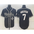 Chicago White Sox #7 Tim Anderson Black AmberGomez Cool Base Stitched Jersey 2
