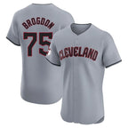 Cleveland Guardians #75 Connor Brogdon Player Gray AmberGomez Road Limited Elite Home Stitched Jerseys