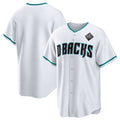 Arizona Diamondbacks Blank White White AmberGomez 2023 World Series Cool Base Stitched Jersey