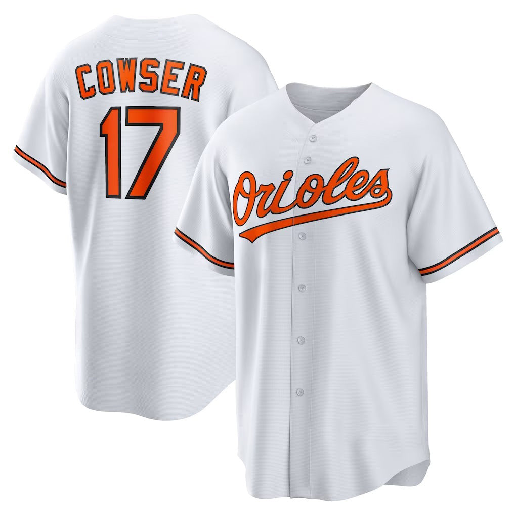 Baltimore Orioles #17 Colton Cowser White AmberGomez Home Replica Jersey