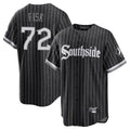 Chicago White Sox #72 Carlton Fisk Player Black AmberGomez City Connect Home Game Stitched Jerseys