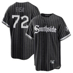 Chicago White Sox #72 Carlton Fisk Player Black AmberGomez City Connect Home Game Stitched Jerseys