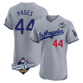 Los Angeles Dodgers #44 Andy Pages Player Gray AmberGomez World Series Limited Elite Home Stitched Jerseys