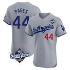 Los Angeles Dodgers #44 Andy Pages Player Gray AmberGomez World Series Limited Elite Home Stitched Jerseys