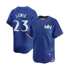 Minnesota Twins #23 Royce Lewis Royal AmberGomez 2024 City Connect Limited Stitched Jersey