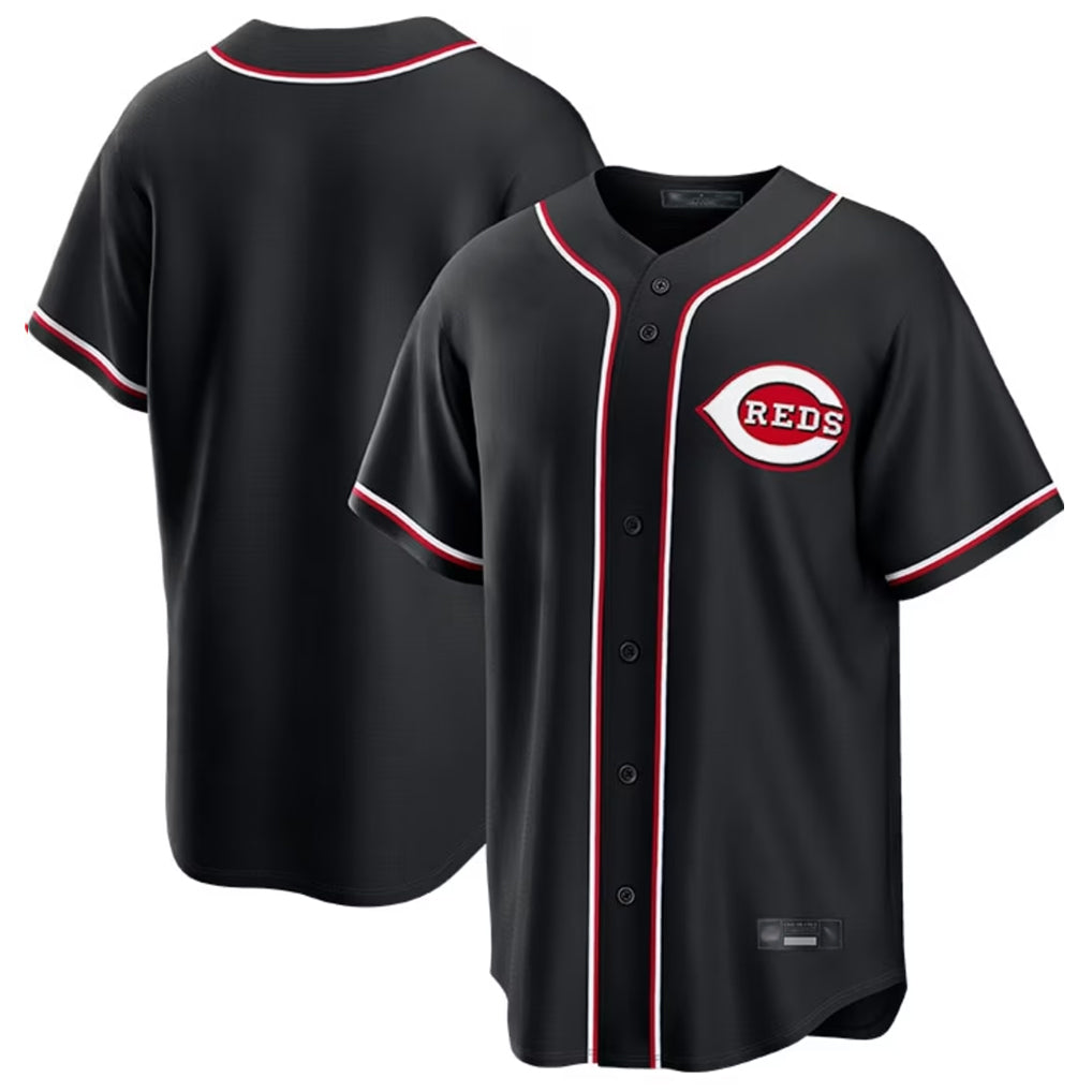 Cincinnati Reds Blank Player Black AmberGomez Fashion Out Home Game Stitched Jerseys