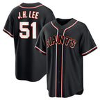 San Francisco Giants #51 Jung Hoo Lee Black AmberGomez Out Stitched Jersey