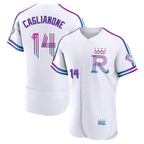 Kansas City Royals #14 Jac Caglianone Player White AmberGomez 2026 City Connect Limited Elite Home Stitched Jerseys