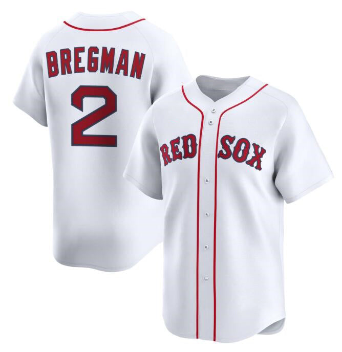 Boston Red Sox #2 Alex Bregman White AmberGomez 2024 Home Limited Stitched Jersey