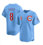 Chicago Cubs #8 Ian Happ Blue AmberGomez 2024-25 2nd Alternate Limited Stitched Jersey