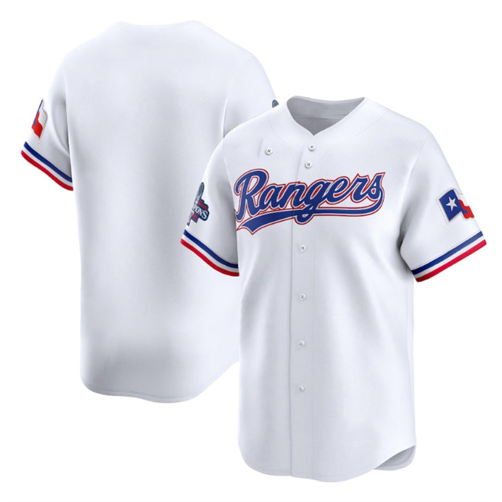 Texas Rangers Blank White AmberGomez 2023 World Series Champions Stitched Jersey