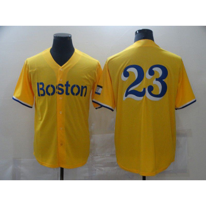 Boston Red Sox #23 No name Yellow AmberGomez Game 2021 Jerseys
