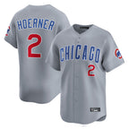 Chicago Cubs #2 Nico Hoerner Player Gray AmberGomez Road Limited Home Stitched Jerseys