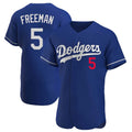 Los Angeles Dodgers #5 Freddie Freeman Player Royal AmberGomez Limited Elite Home Stitched Jerseys