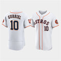 Houston Astros #10 Yuli Gurriel White AmberGomez 60th Anniversary Flex Base Stitched Jersey