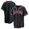 Los Angeles Angels Blank Player Black AmberGomez Fashion Out Home Game Stitched Jerseys
