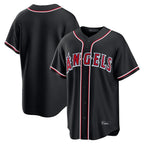 Los Angeles Angels Blank Player Black AmberGomez Fashion Out Home Game Stitched Jerseys