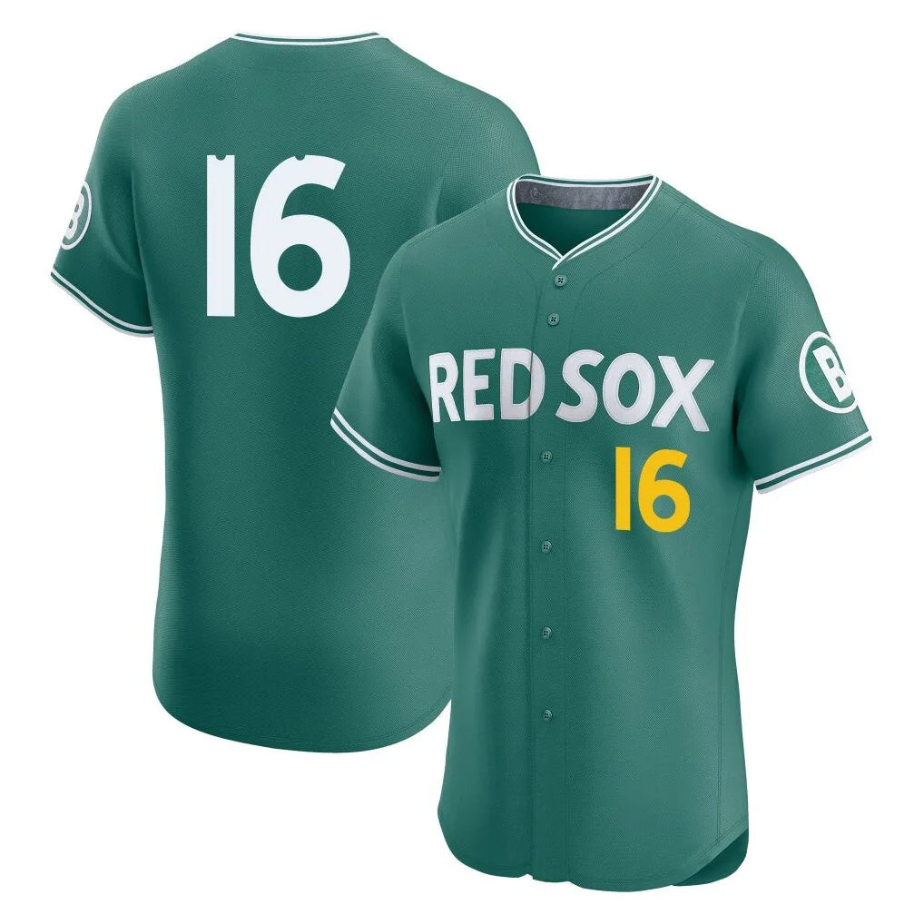 Boston Red Sox #16 Jarren Duran Player Green AmberGomez City Connect Limited Elite Home Game Stitched Jerseys1