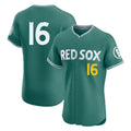Boston Red Sox #16 Jarren Duran Player Green AmberGomez City Connect Limited Elite Home Game Stitched Jerseys1