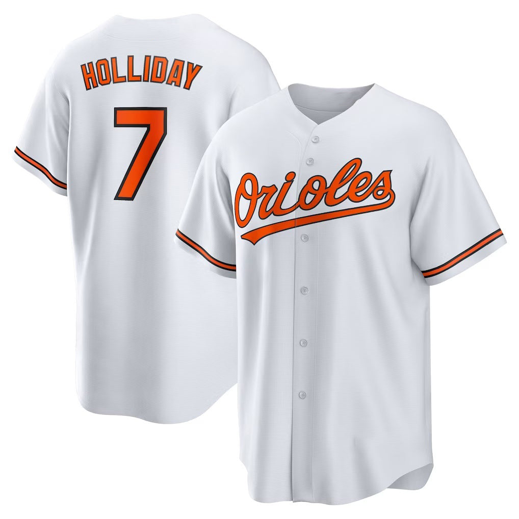 Baltimore Orioles #7 Jackson Holliday White AmberGomez Home Replica Player Jersey