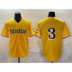 Boston Red Sox #3 Ceddanne Rafaela Gold AmberGomez City Connect Stitched Jersey