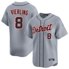 Detroit Tigers #8 Matt Vierling Player Gray AmberGomez Home Limited Stitched Jerseys