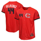 Cincinnati Reds #44 Elly De La Cruz Player Red AmberGomez 2026 City Connect Limited Home Stitched Jerseys