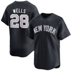 New York Yankees #28 Austin Wells Navy AmberGomez 2025 Alternate Limited Stitched Jersey