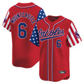 Baltimore Orioles #6 Ryan Mountcastle Player Red AmberGomez Independence Day Vapor Premier Limited Home Game Stitched Jerseys