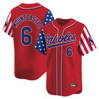 Baltimore Orioles #6 Ryan Mountcastle Player Red AmberGomez Independence Day Vapor Premier Limited Home Game Stitched Jerseys