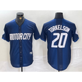 Detroit Tigers #20 Spencer Torkelson 2024 Navy AmberGomez City Connect Cool Base Limited Stitched Jersey
