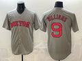 Boston Red Sox #9 Ted Williams Grey AmberGomez Cool Base Stitched Jersey