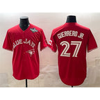 Toronto Blue Jays #27 Vladimir Guerrero Jr. Red AmberGomez 2025 World Series Cool Base Stitched Jersey