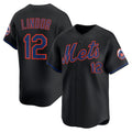 New York Mets #12 Francisco Lindor Black AmberGomez Alternate Limited Jersey