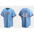 Texas Rangers #48 Jacob deGrom Light Blue AmberGomez Cool Base Stitched Jersey