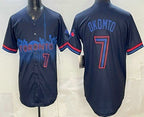 Toronto Blue Jays #7 Kazuma Okamoto Black AmberGomez City Limited Jersey