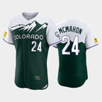 Colorado Rockies #24 Ryan McMahon 2022 Green AmberGomez City Connect Flex Base Stitched Jersey