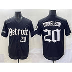 Detroit Tigers #20 Spencer Torkelson Black AmberGomez 'Motor Gothic Edition' Vapor Premier Limited Stitched Jersey
