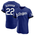 Los Angeles Dodgers #22 Clayton Kershaw Player Royal AmberGomez City Connect Elite Home Stitched Jerseys