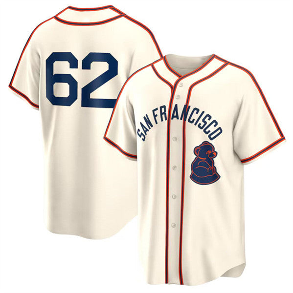 San Francisco Giants #62 Logan Webb Cream AmberGomez 2024 Rickwood Classic Stitched Jersey