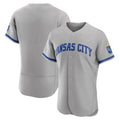 Kansas City Royals Blank Grey AmberGomez Flex Base Stitched Jersey