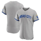 Kansas City Royals Blank Grey AmberGomez Flex Base Stitched Jersey