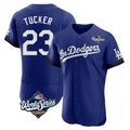 Los Angeles Dodgers #23 Kyle Tucker Player Royal AmberGomez World Series City Connect Elite Home Stitched Jerseys