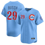 Chicago Cubs #29 Michael Busch Player Light Blue AmberGomez Limited Home Stitched Jerseys