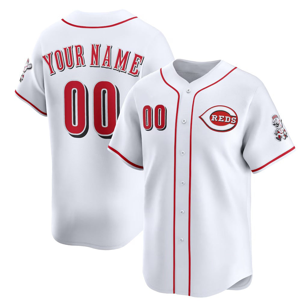 Custom Cincinnati Reds White AmberGomez Home Limited Jersey